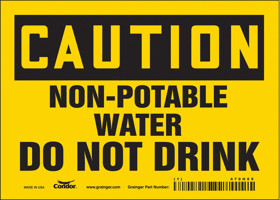 Safety Sign 5 inx7 in Vinyl