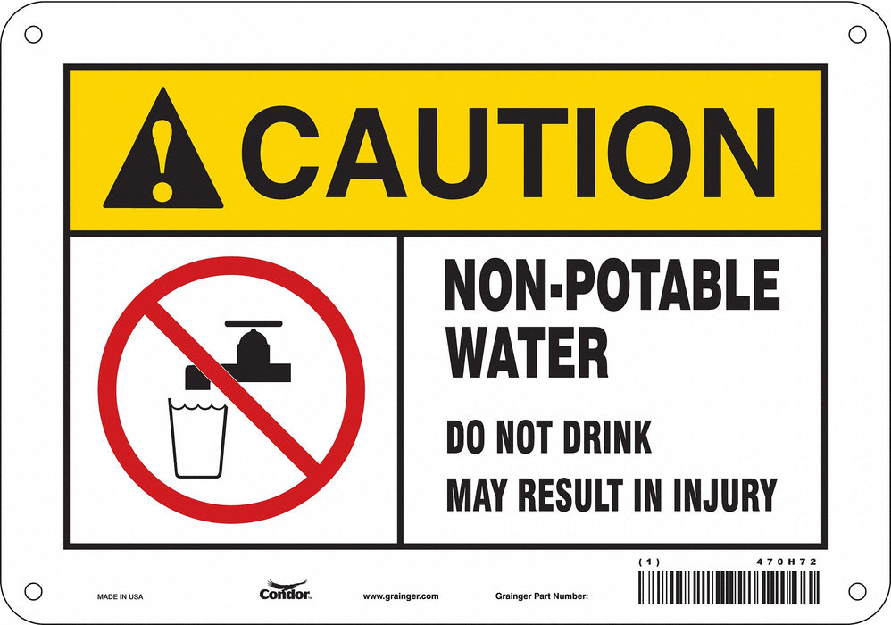 Safety Sign 7 in x 10 in Aluminum