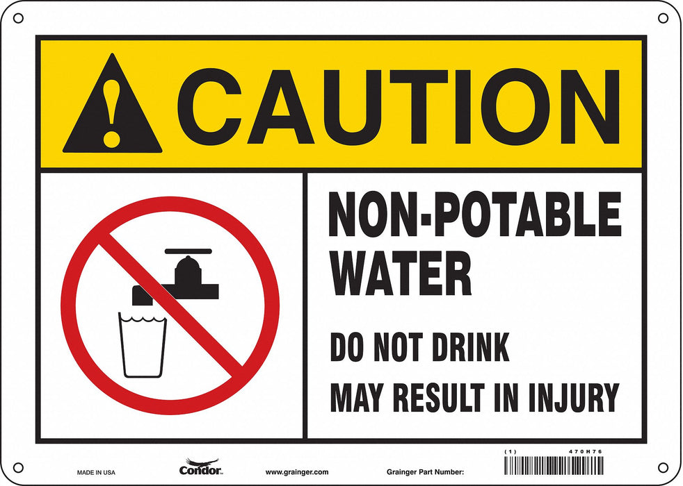 Safety Sign 10 in x 14 in Polyethylene