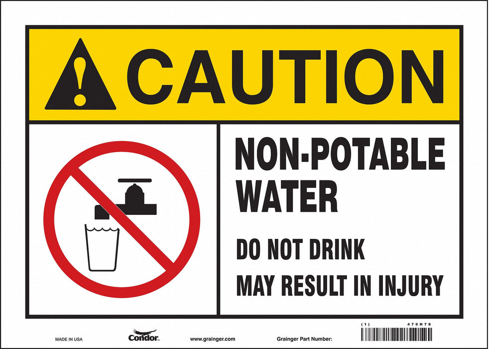 Safety Sign 10 in x 14 in Vinyl