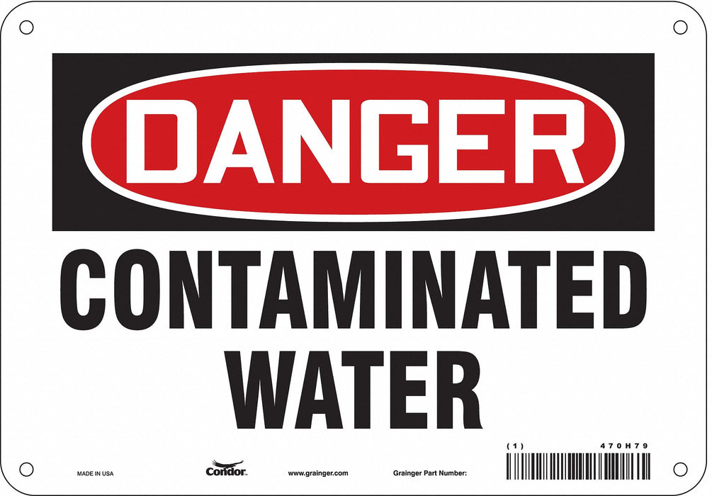 Safety Sign 7 in x 10 in Aluminum