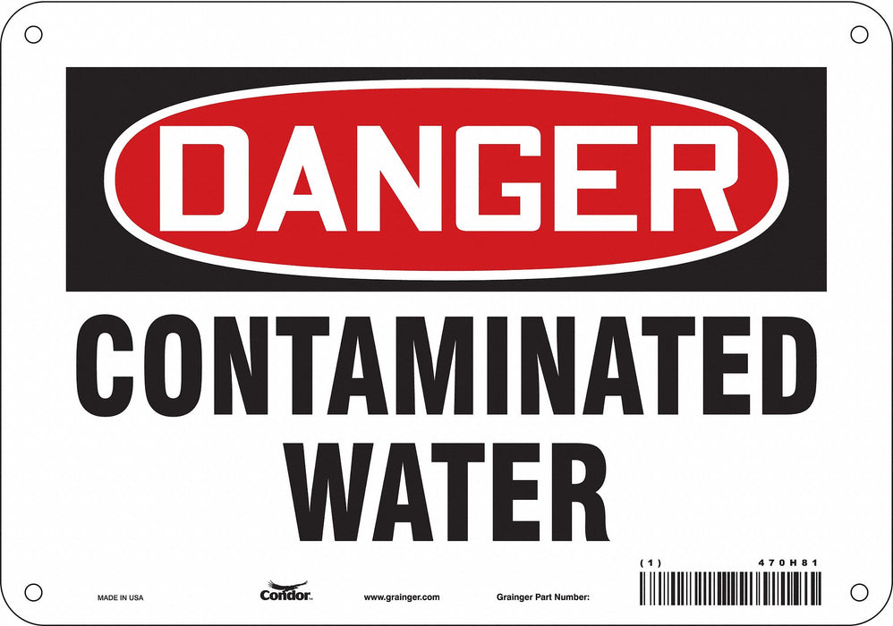 Safety Sign 7 in x 10 in Polyethylene