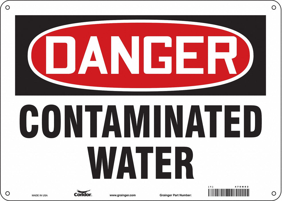 Safety Sign 10 in x 14 in Polyethylene