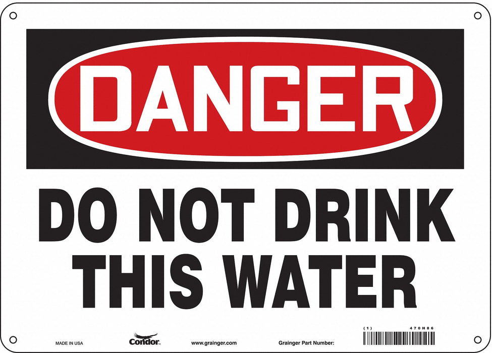 Safety Sign 10 in x 14 in Aluminum