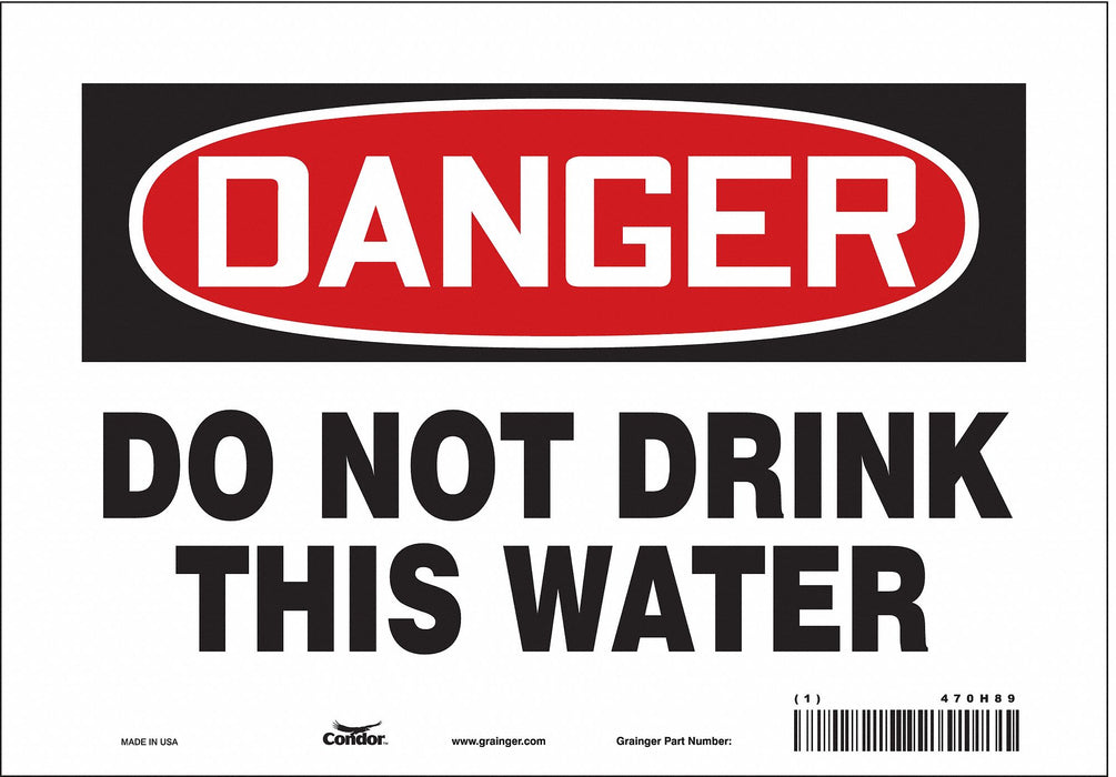 Safety Sign 7 inx10 in Vinyl
