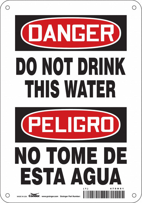 Safety Sign 10 inx7 in Aluminum