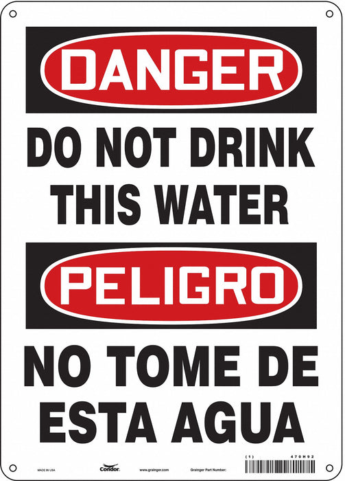 Safety Sign 14 in x 10 in Aluminum