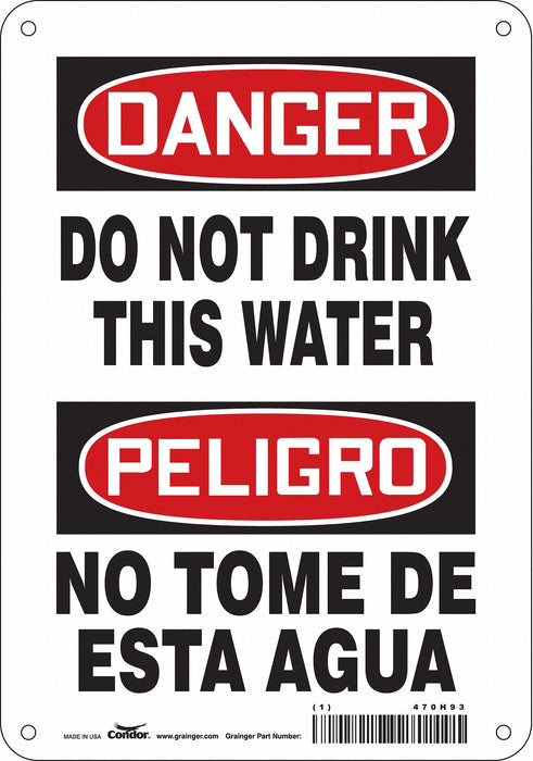 Safety Sign 10 inx7 in Polyethylene