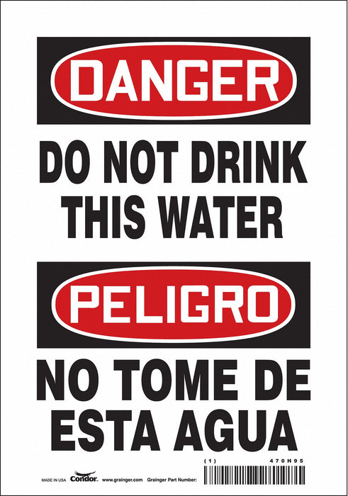 Safety Sign 10 in x 7 in Vinyl