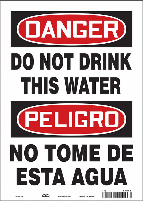 Safety Sign 14 in x 10 in Vinyl