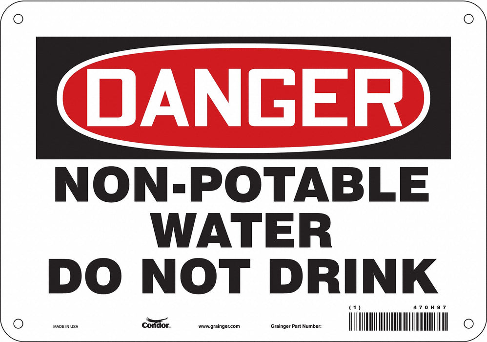 Safety Sign 7 in x 10 in Aluminum