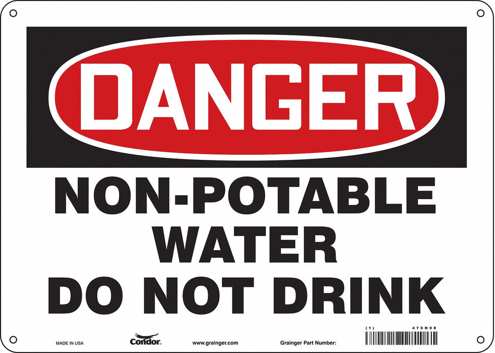 Safety Sign 10 inx14 in Aluminum