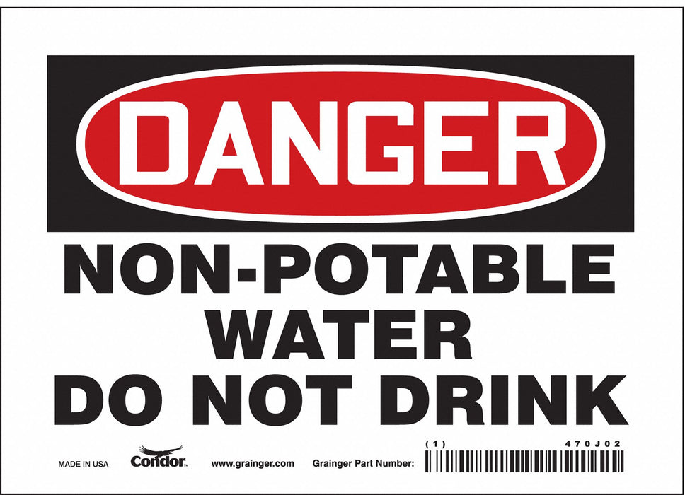 Safety Sign 5 inx7 in Vinyl