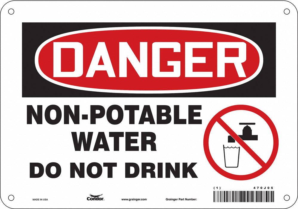 Safety Sign 7 in x 10 in Aluminum