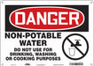 Safety Sign 10 in x 14 in Aluminum