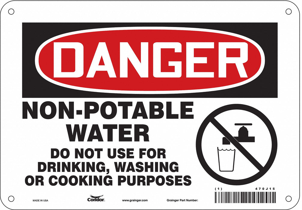 Safety Sign 7 inx10 in Polyethylene