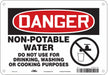 Safety Sign 7 inx10 in Polyethylene