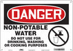 Safety Sign 10 in x 14 in Polyethylene