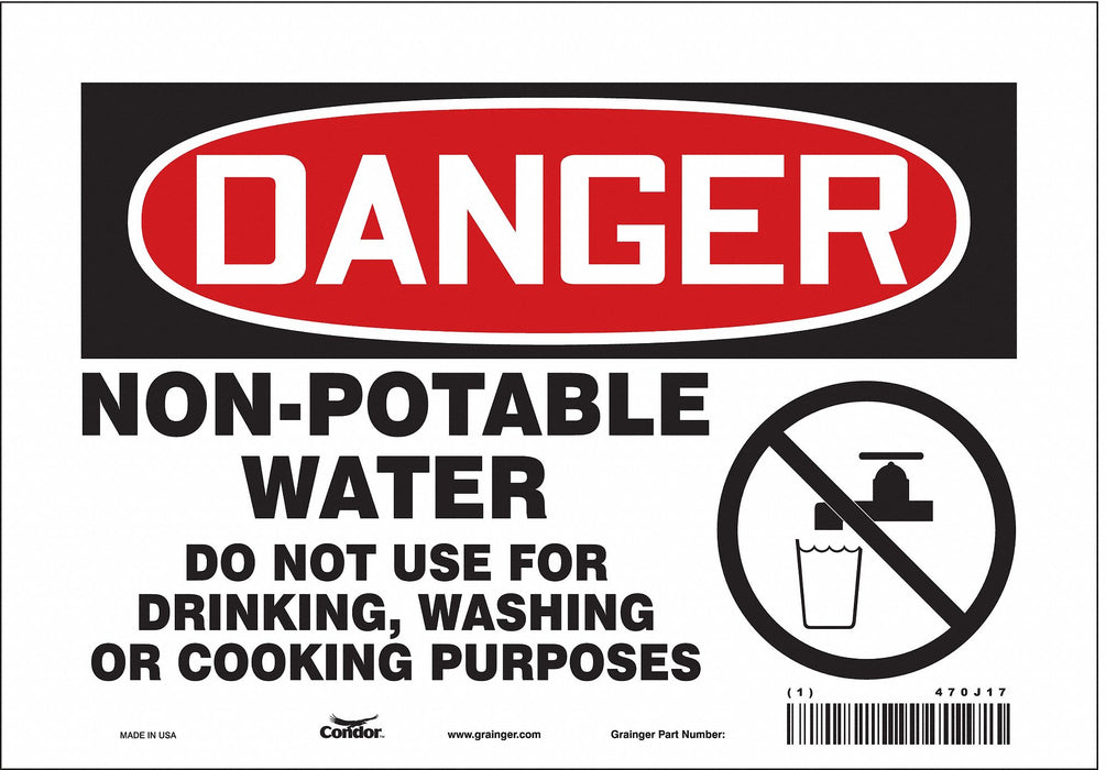 Safety Sign 7 inx10 in Vinyl