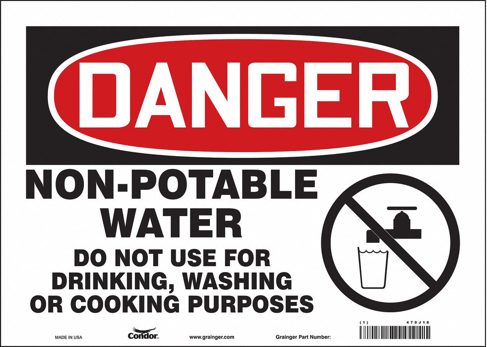 Safety Sign 10 inx14 in Vinyl