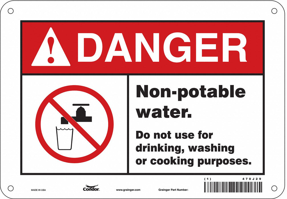 Safety Sign 7 in x 10 in Aluminum