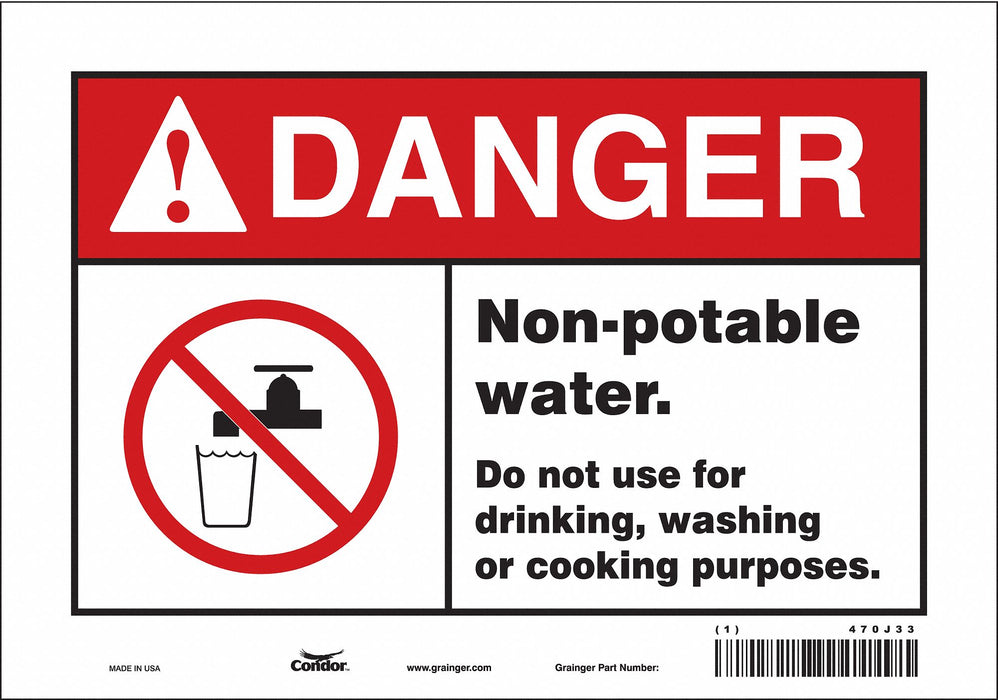 Safety Sign 7 in x 10 in Vinyl