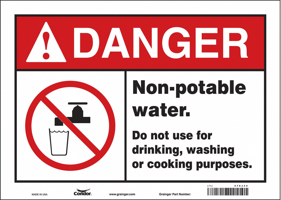 Safety Sign 10 in x 14 in Vinyl