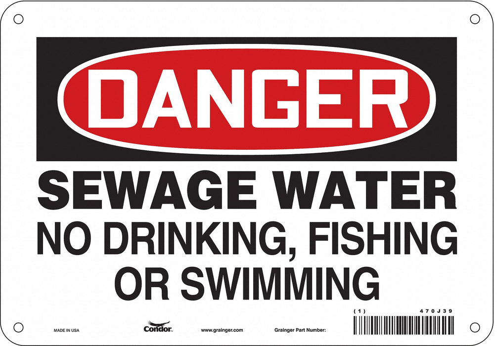 Safety Sign 7 in x 10 in Aluminum