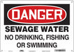 Safety Sign 10 in x 14 in Aluminum