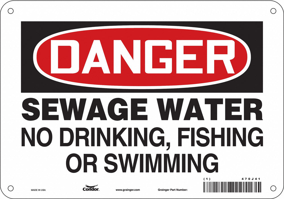 Safety Sign 7 in x 10 in Polyethylene