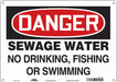 Safety Sign 10 in x 14 in Polyethylene