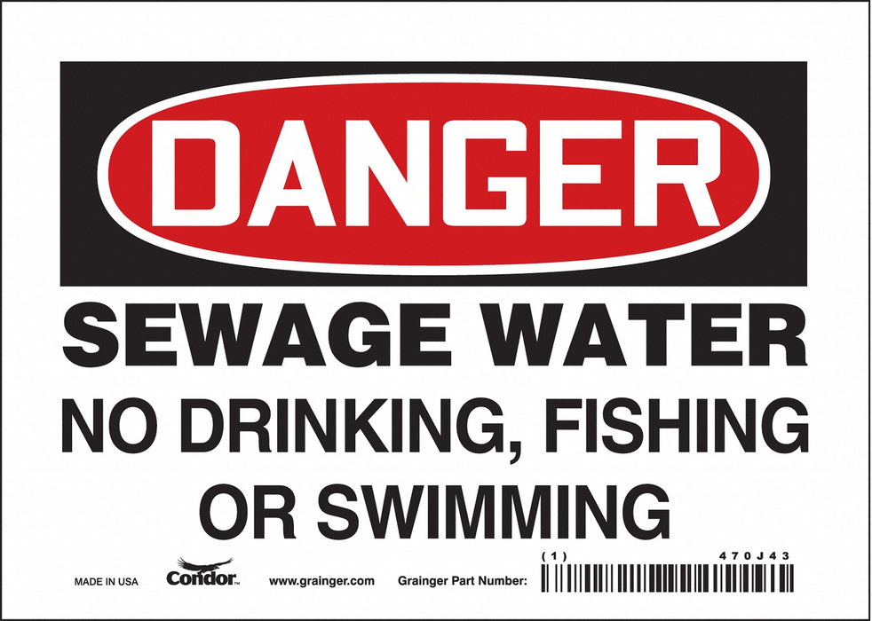 Safety Sign 5 in x 7 in Vinyl