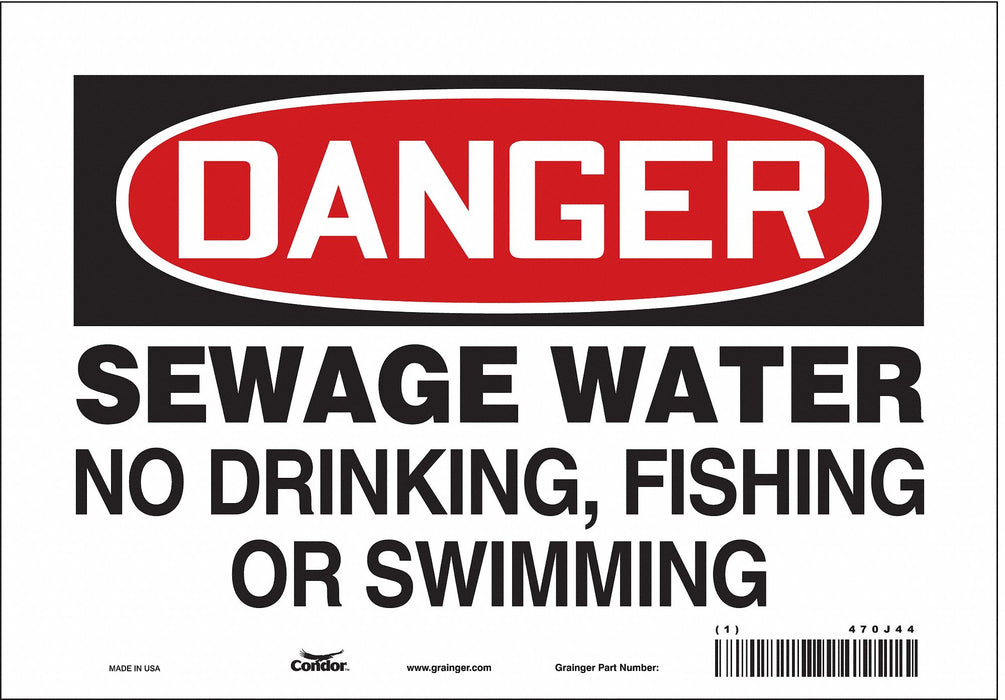 Safety Sign 7 in x 10 in Vinyl