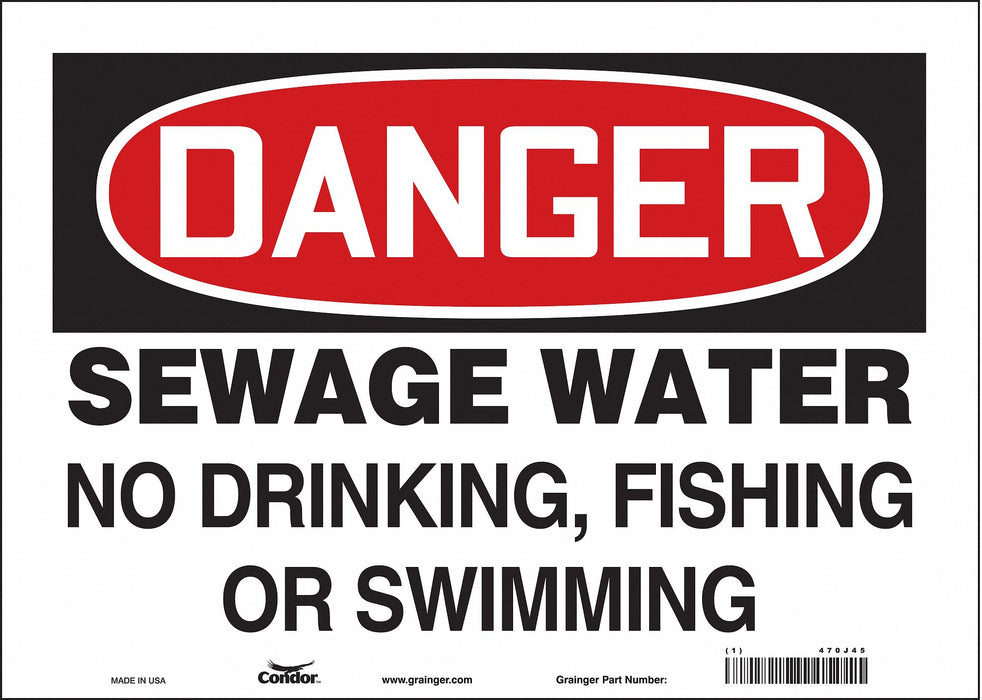 Safety Sign 10 inx14 in Vinyl