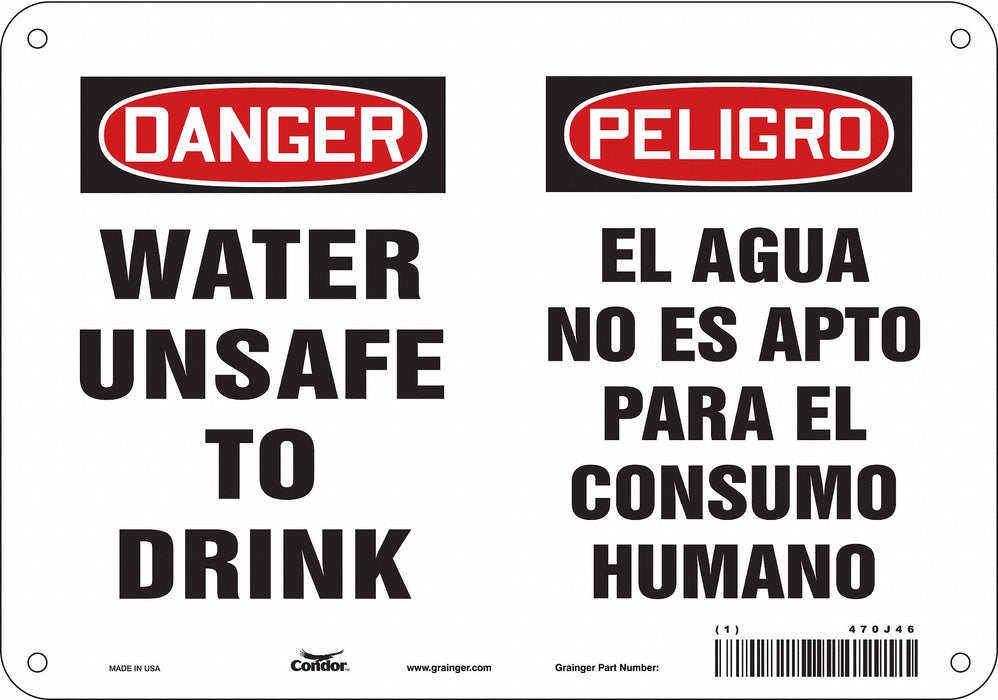 Safety Sign 7 in x 10 in Aluminum