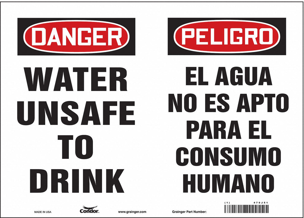 Safety Sign 10 in x 14 in Vinyl
