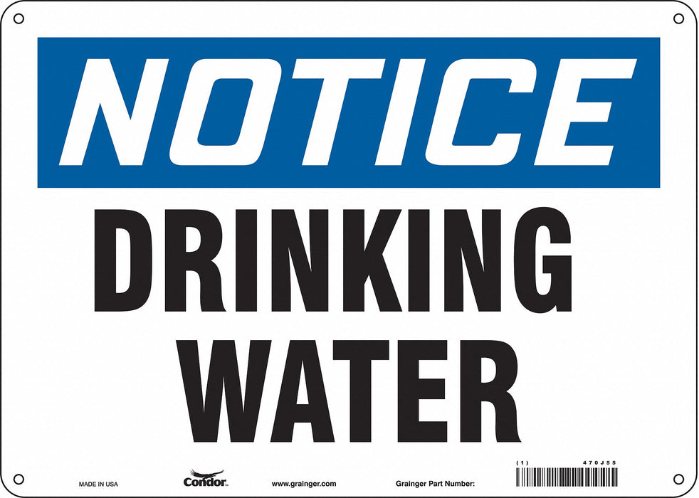 J8546 Safety Sign 10 inx14 in Polyethylene