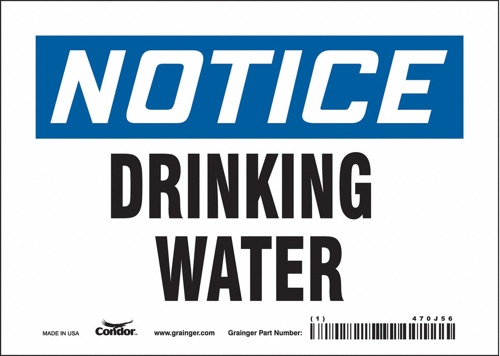 J8546 Safety Sign 5 in x 7 in Vinyl