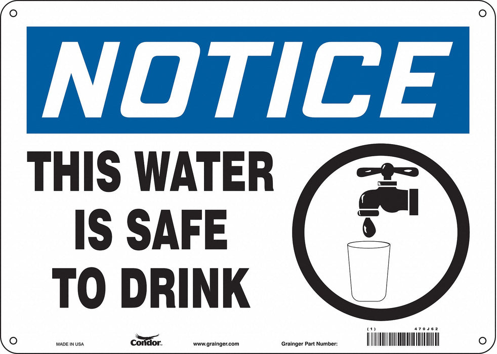 Safety Sign 10 in x 14 in Polyethylene