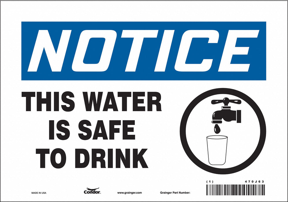 Safety Sign 7 in x 10 in Vinyl
