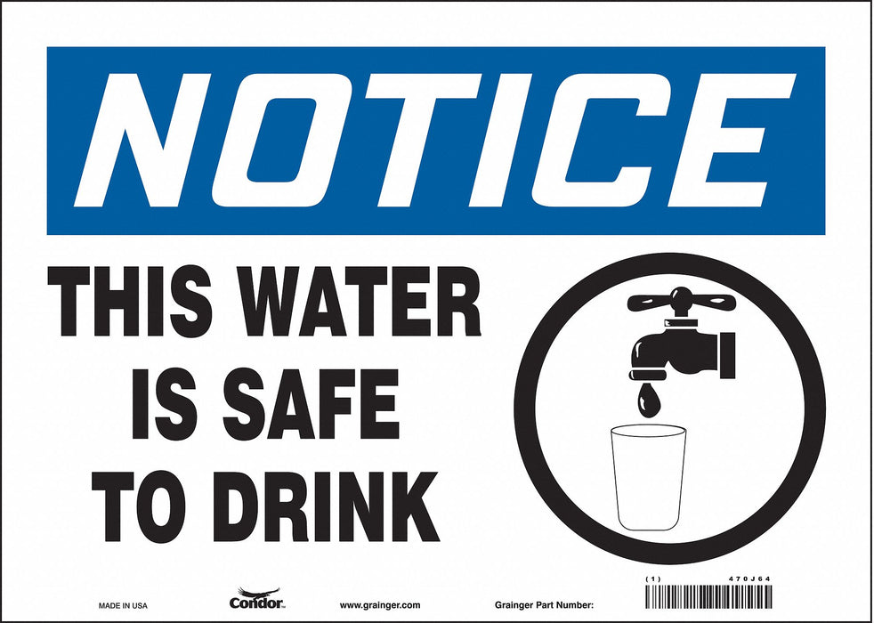 Safety Sign 10 in x 14 in Vinyl