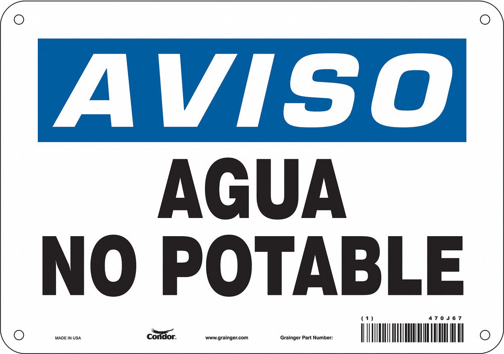 Safety Sign 7 in x 10 in Polyethylene