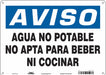 Safety Sign 10 in x 14 in Aluminum