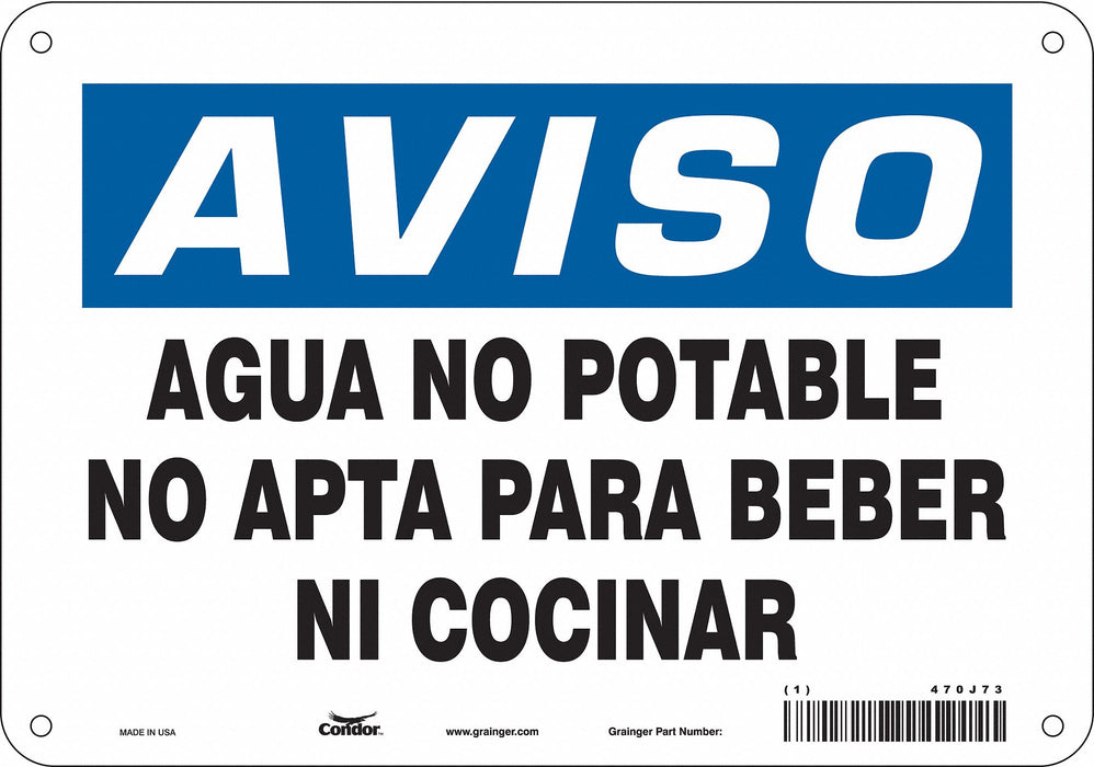 Safety Sign 7 in x 10 in Polyethylene