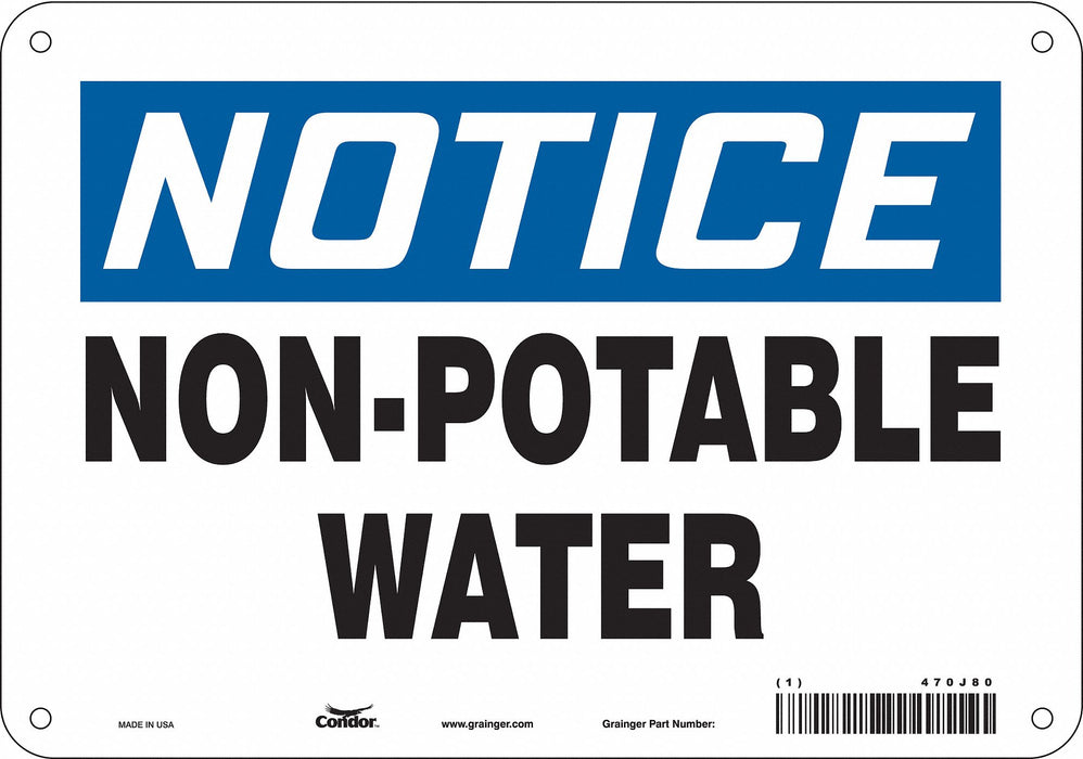 Safety Sign 7 inx10 in Polyethylene