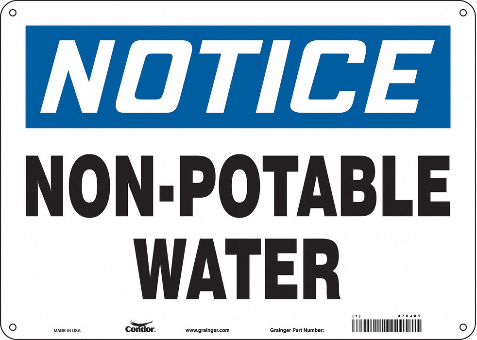 Safety Sign 10 in x 14 in Polyethylene