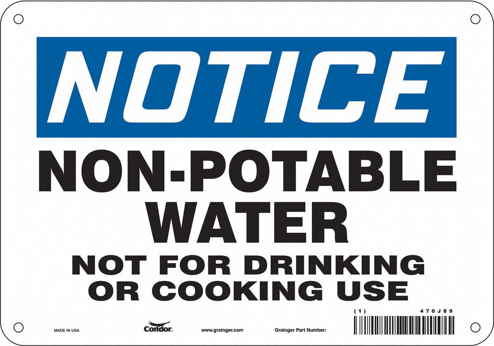 Safety Sign 7 in x 10 in Aluminum