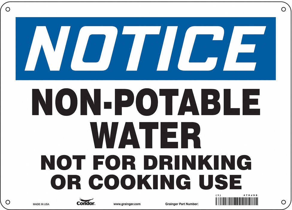 Safety Sign 10 in x 14 in Aluminum