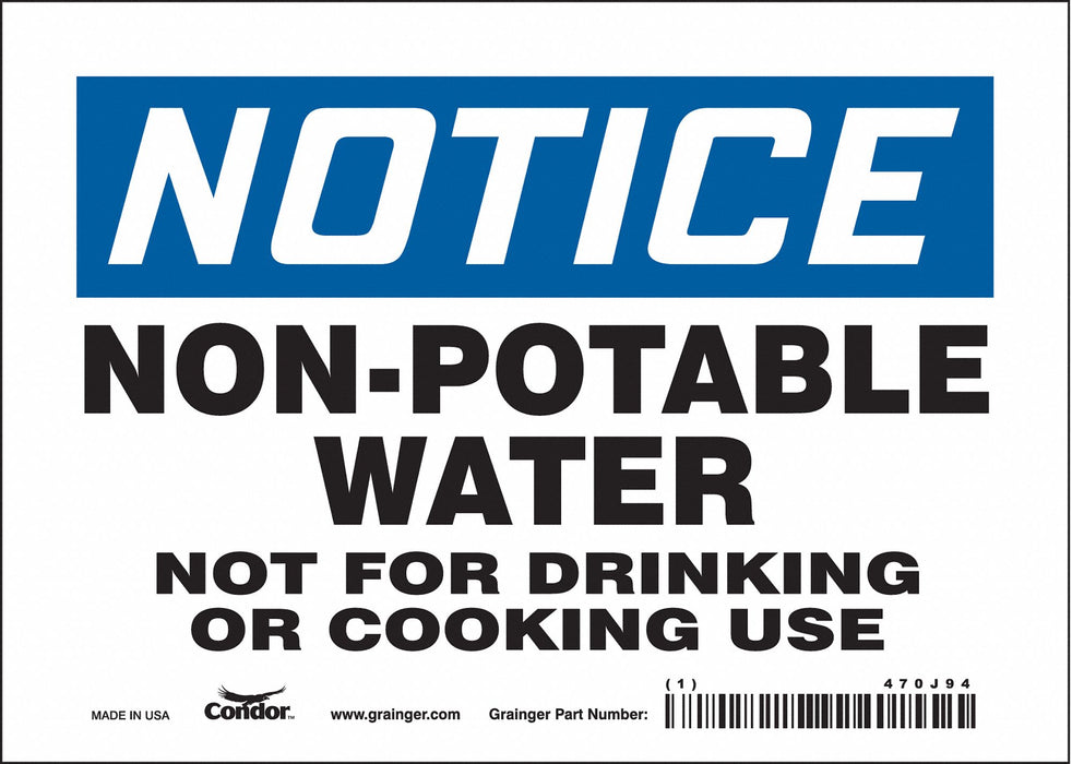Safety Sign 5 in x 7 in Vinyl