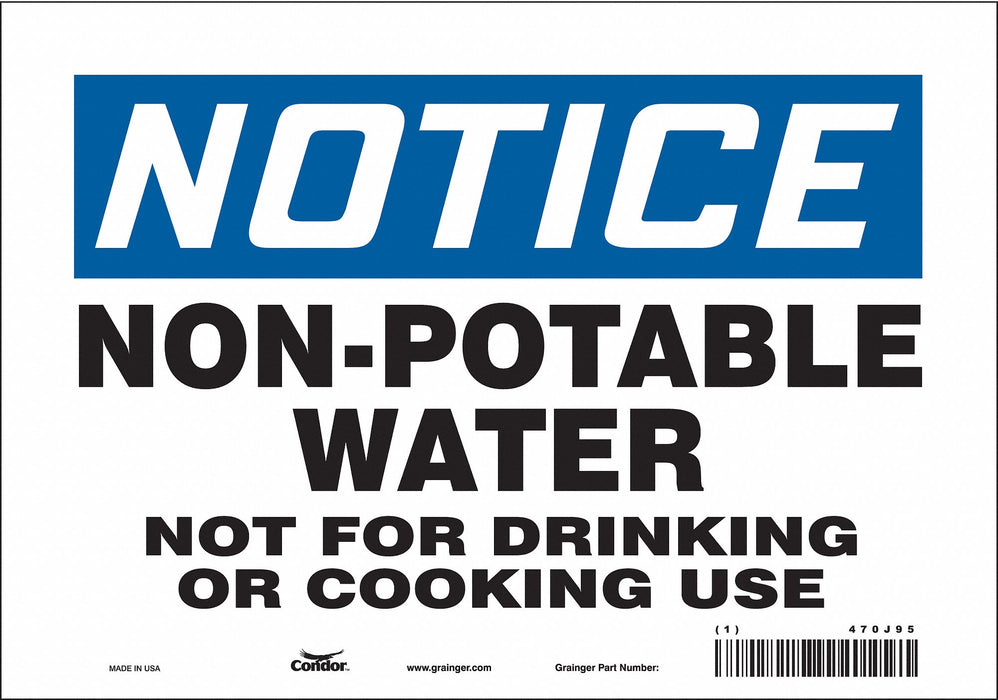 Safety Sign 7 in x 10 in Vinyl